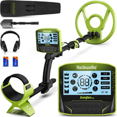 Hazlewolke Metal Detector front view with 10-inch waterproof coil