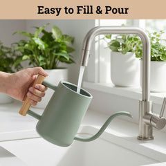 HB Design Co. watering can with plants in background