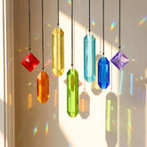 HDCRYSTALGIFTS 7-Pack Crystal Suncatchers in different sizes and colours