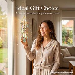 HDCRYSTALGIFTS Crystal Suncatcher in pink logo gift box