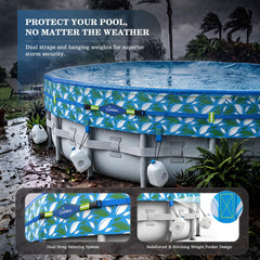 Heavy-duty PE material of UIRWAY winter pool cover
