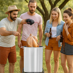 Heavy-duty steel lift handle for turkey fryer pot