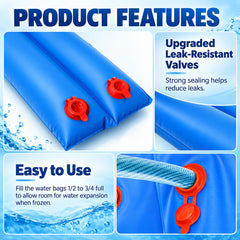 Hedday water bags filled partially for winter use