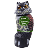 Hedoc Fake Owl Decoy front view with rotating head