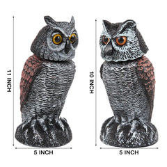 Hedoc owl decoy in garden setting