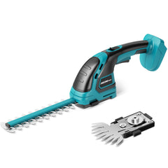 HEINPRO Cordless Hedge Trimmer front view with dual blades