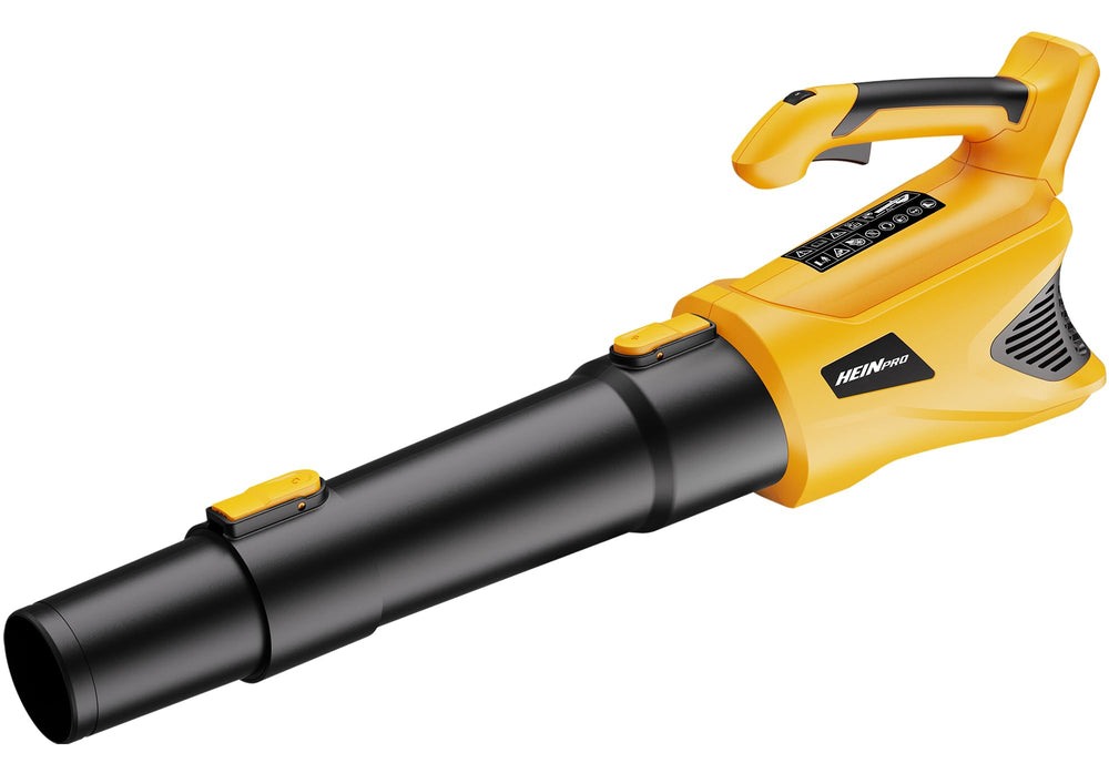 HEINPRO Cordless Leaf Blower front view, yellow color