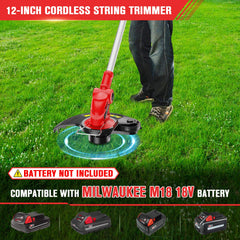 HEINPRO Cordless String Trimmer front view showcasing the cutting head