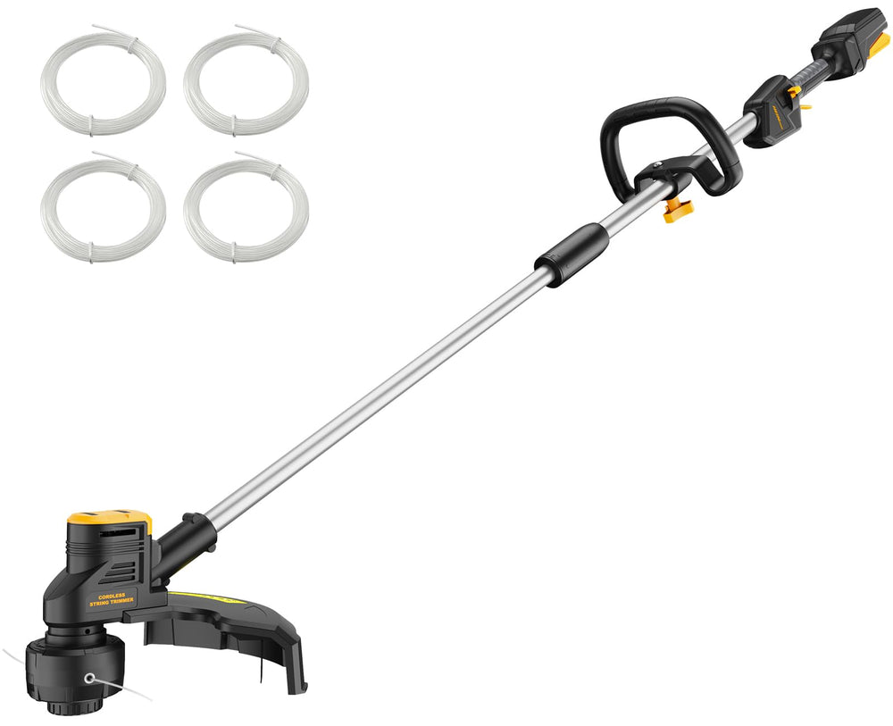 HEINPRO Cordless Weed Wacker front view with 16-inch cutting swath