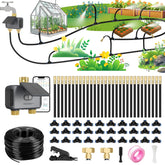 HEKIWAY 120FT WiFi Solar Drip Irrigation System with brass connectors