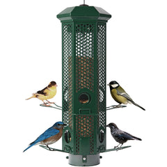 Henzavk Squirrel Proof Bird Feeder front view with green coating