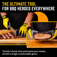 Hey Grill Hey Pitmaster Gloves highlighting waterproof feature