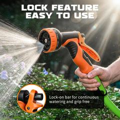 Heyakso Garden Hose Nozzle in use watering garden