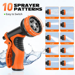 Heyakso Garden Hose Nozzle showing ergonomic comfortable grip