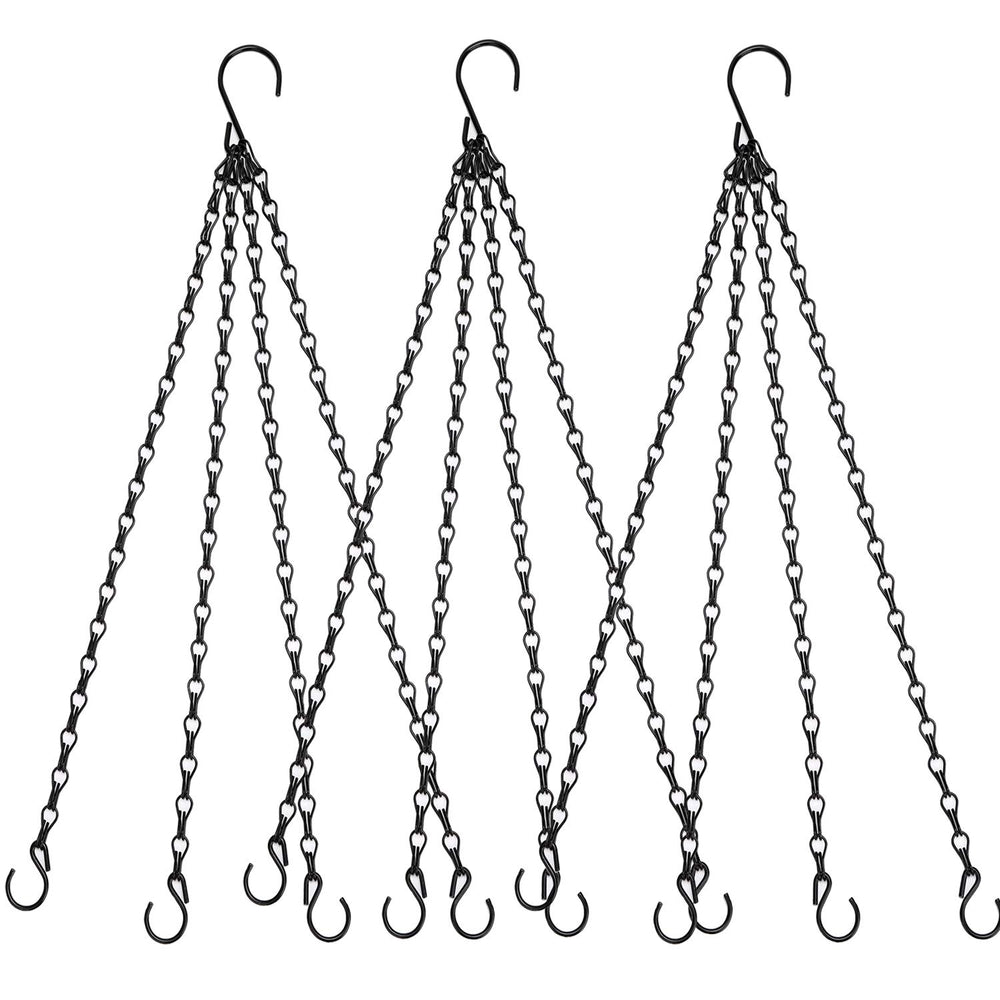 Heybe Hanging Baskets Chains 23 inch black model front view