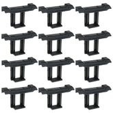 heyous 12PCS black solar panel drainage clips front view