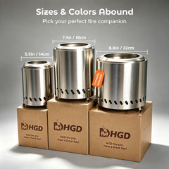 HGD Small Tabletop Fire Pit dimensions on table