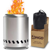 HGD Small Tabletop Fire Pit Silver front view