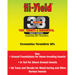 Hi-Yield Turf Termite and Insect Control 16 Oz liquid spray back label