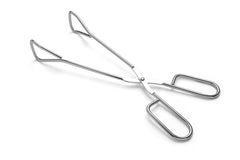 Hiash 11-inch stainless steel kitchen scissor tongs front view