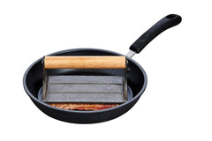 HIC Kitchen Bacon Press detailed view of cast iron surface