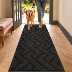 hicorfe Dirt Trapper Indoor Doormat front view in charcoal