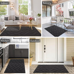hicorfe Dirt Trapper Indoor Doormat showing non-slip backing