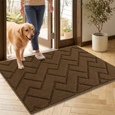 hicorfe Front Door Mat 24x35 inches dark brown front view