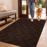 hicorfe Front Door Mat Coffee 36x59 front view
