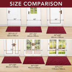 hicorfe Front Door Mat showing absorbent fabric texture