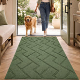 hicorfe Indoor Door Mat 32" x 48" front view in green