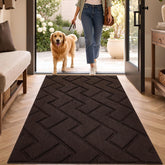 hicorfe Indoor Door Mat coffee colour front view