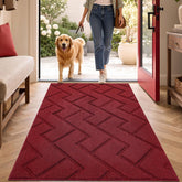 hicorfe Indoor Door Mat red front view 32x48 inches