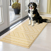 hicorfe Indoor Doormat front view in cream yellow