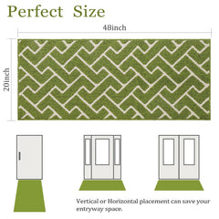 hicorfe Indoor Doormat showing non-slip rubber backing