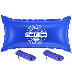 Hidbot 4x8 Ft pool pillow front view with dual Boston valve