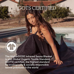 HigherDOSE Infrared Sauna Blanket Towel Insert inside an infrared sauna blanket