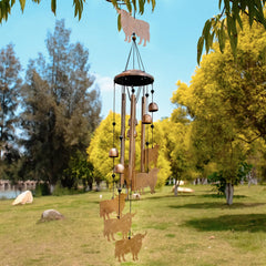 Highland Cow Wind Chimes detailed view of aluminum tubes