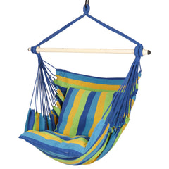 Highwild Hammock Chair Swing blue striped front view