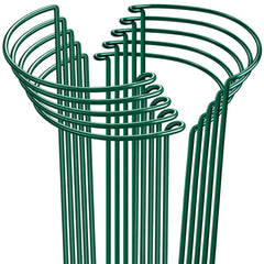 HiGift 10 Pack of 24-inch tall plant support stakes in dark green