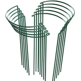 HiGift 10 Pack Peony Cages, dark green half-circle plant support front view