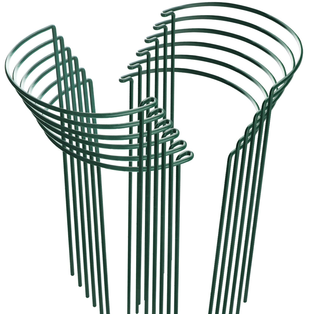 HiGift 12 Pack Plant Support Stakes in Green, front view