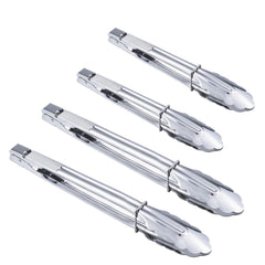 HINMAY stainless steel food tongs set, 4-piece, 9-inch and 12-inch