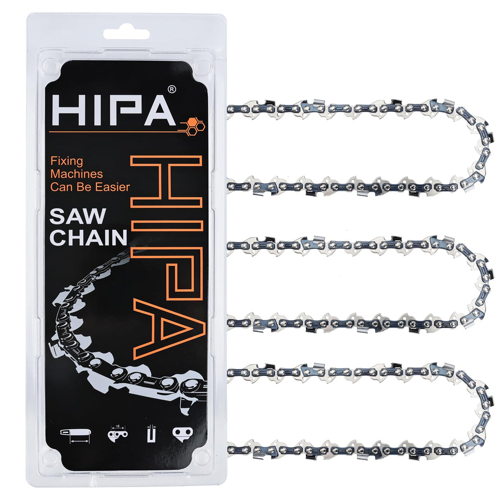Hipa 12 inch chainsaw chain front view with semi-chisel design