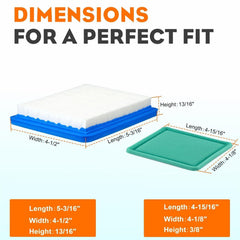 Hipa 491588S Air Filter dimensions on a ruler
