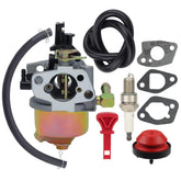 Hipa Carburetor Kit front view with spark plug and ignition key