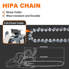 Hipa chainsaw chain with protective oil coating