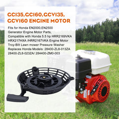 Hipa GCV160 recoil starter assembly side view