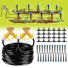 HIRALIY 100ft Drip Irrigation Kit with tubing and connectors
