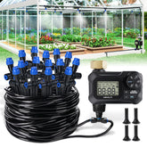 HIRALIY 59FT Drip Irrigation Kit with water timer and accessories